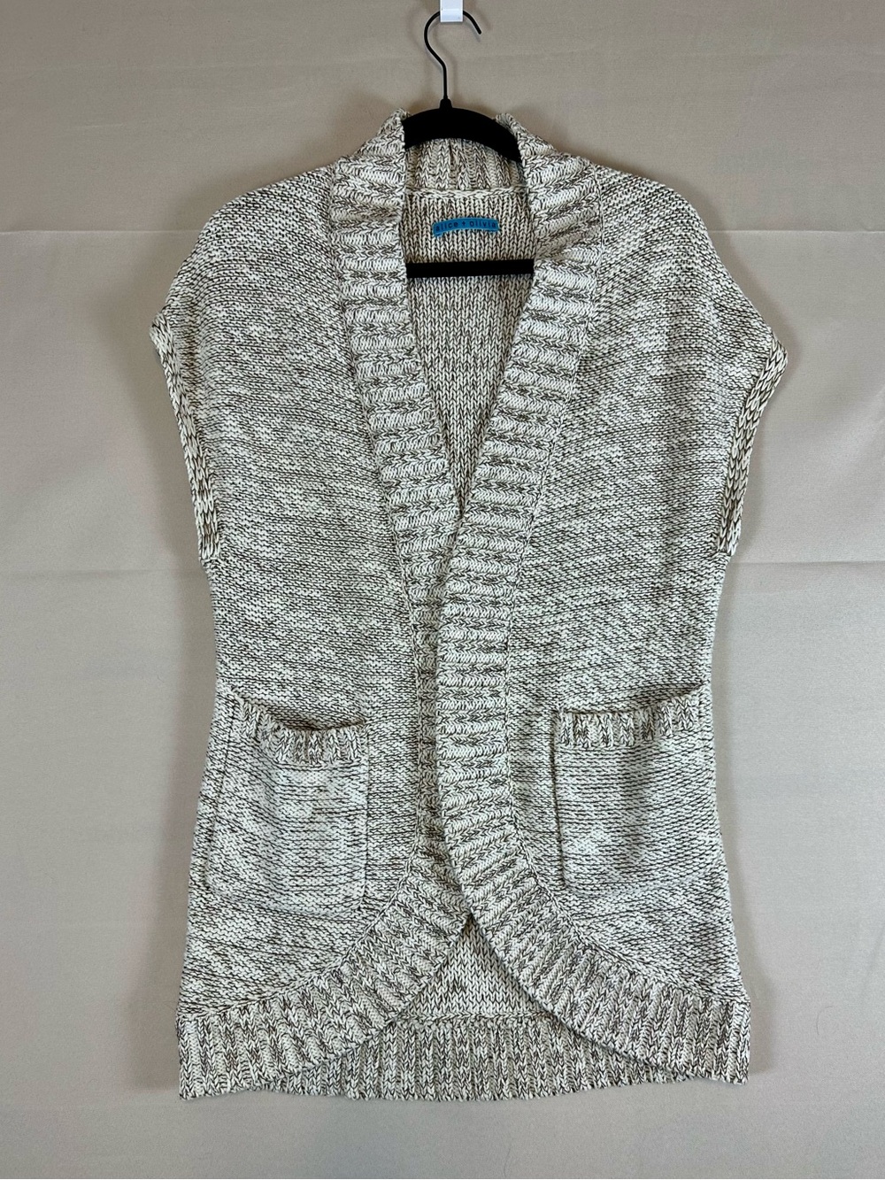 Alice + Olivia Marled Knit Sleeveless Long Vest Cardigan Vest M Medium